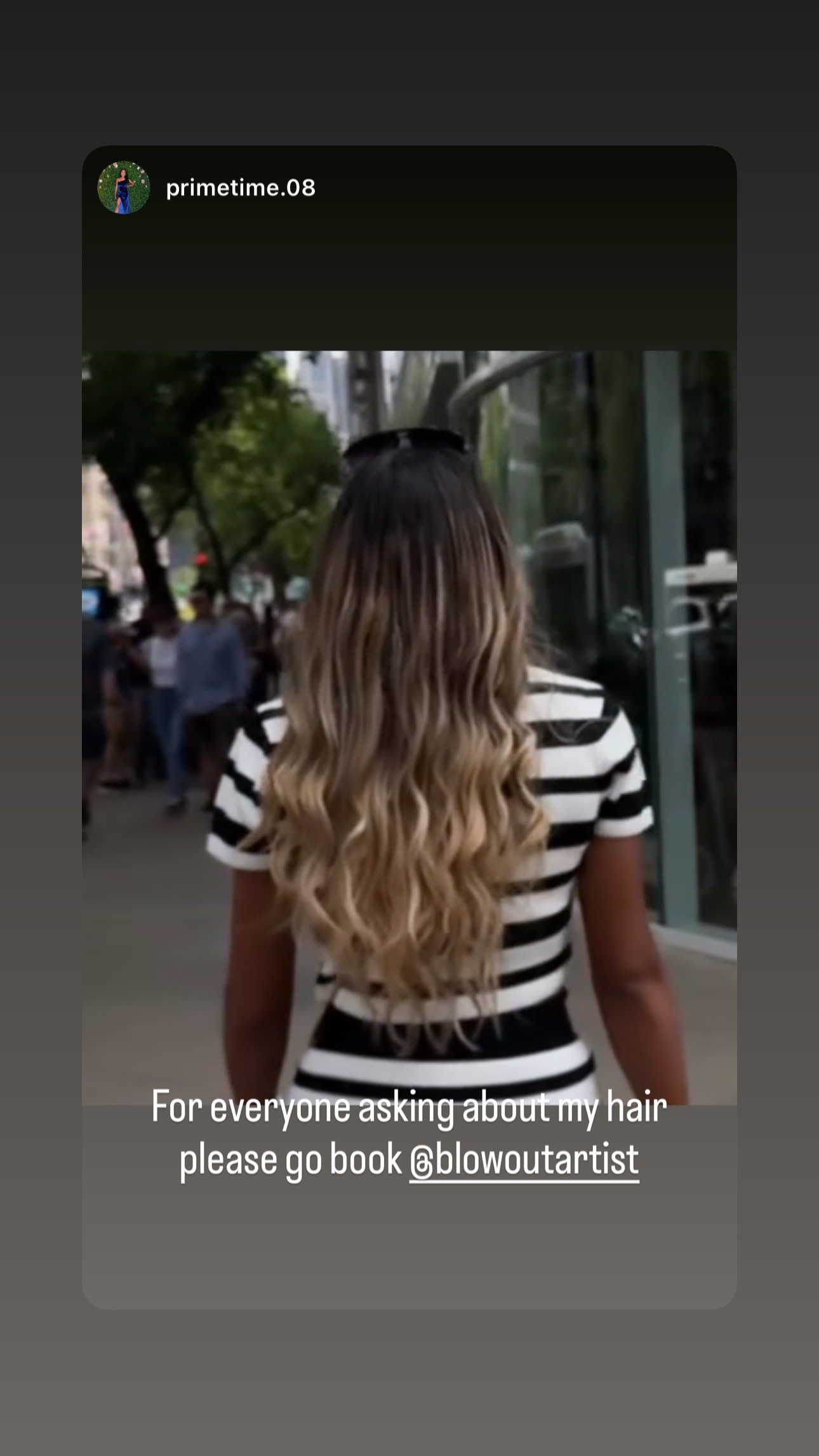 Client hairstyle from The Blowout Artist Instagram